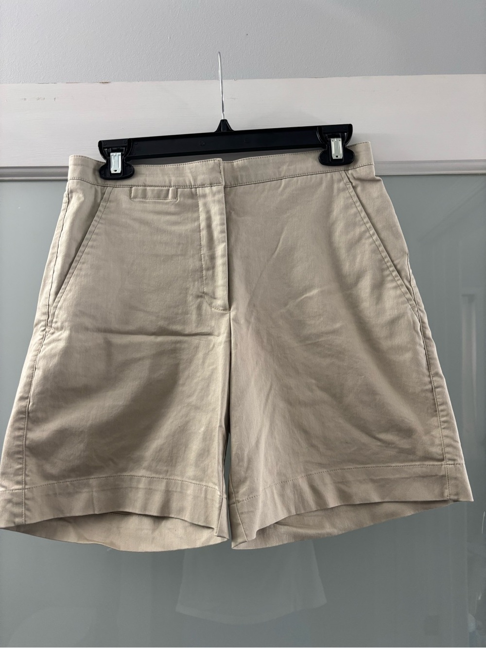 Nike Beige High-Rise Bermuda Shorts